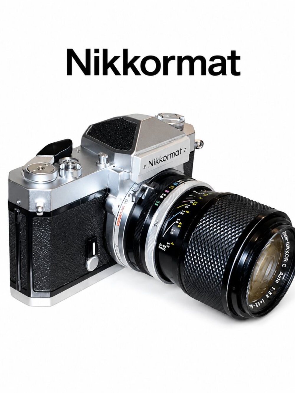 Vintage Nikkormat FT 35mm SLR Camera with Nikkor 43-86mm Zoom Lens & Case